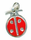 Sterling Silver 15x11mm Ladybug Pendant
